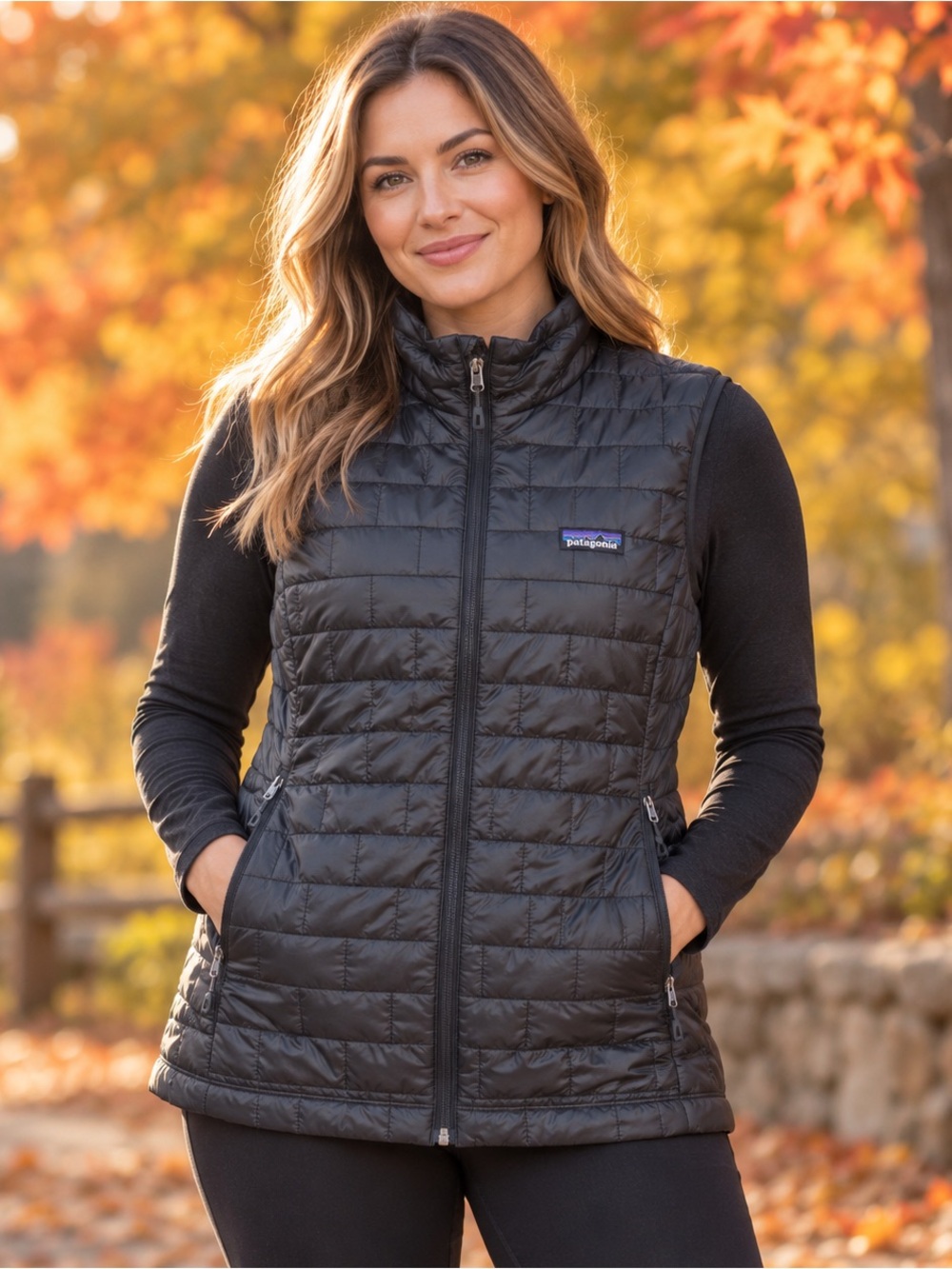 Patagonia Women’s Nano large Black Quilted Lightweight Vest
